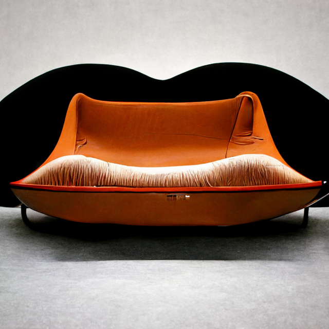 midjourney furniture design, ai design, couch in style of marc newson 