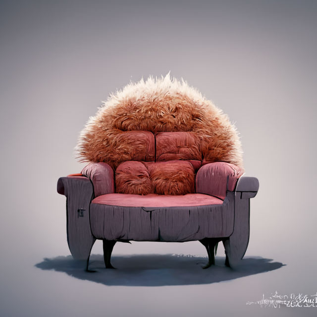 midjourney furniture design fluffy armchair 