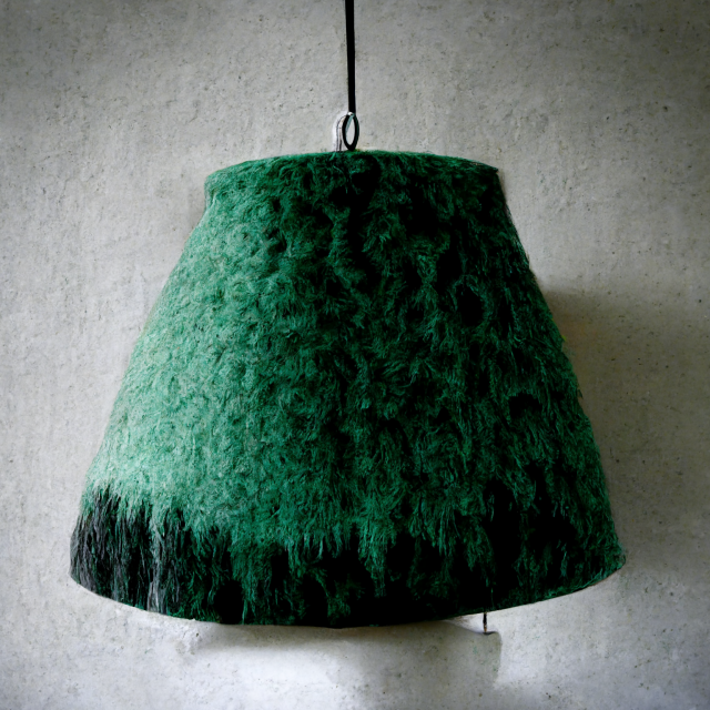 midjourney lighting design, ai design, fluffy ambition lampshade